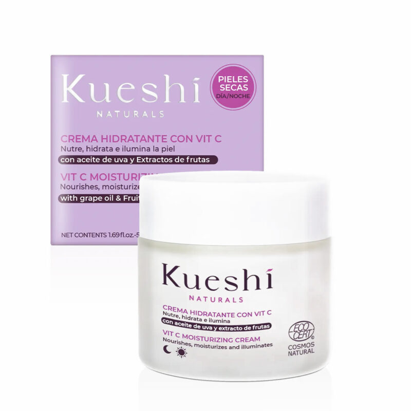 Kueshi Naturals-Crema de zi/noapte cu Vitamina C pentru ten uscat, 50 ml